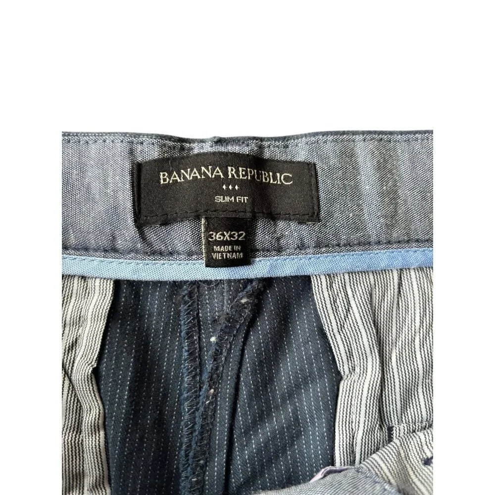Banana Republic Men's Blue  36x32 Slim Fit Pants